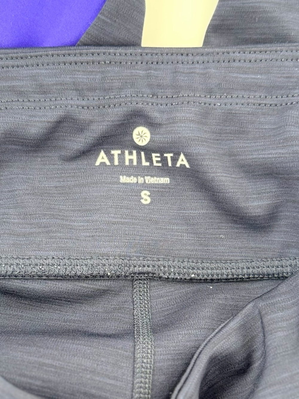 Athleta Blue Colorblock High Rise 7/8 Leggings Workout Yoga Pants Size Small - Picture 5 of 8